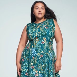 Jason Wu + ELOQUII Chiffon Detail A-Line Dress